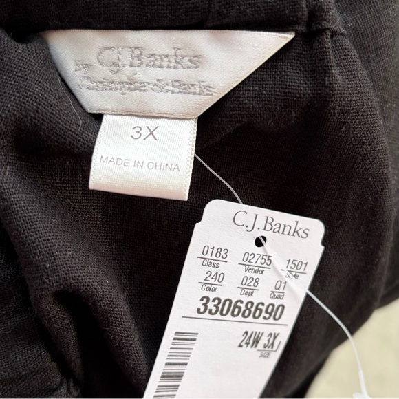 •CJ Banks• NWT Vintage A-Line Linen Blend Skirt - Size 3X - Picture 2 of 9